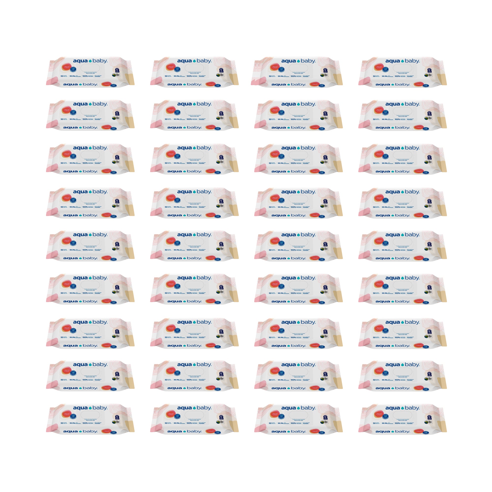 Aqua Baby Flushables 36 Bolsas de 50 Toallitas Húmedas