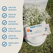 Aqua Baby Flushables 18 Bolsas de 50 Toallitas Húmedas