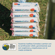 Aqua Baby Flushables 18 Bolsas de 50 Toallitas Húmedas