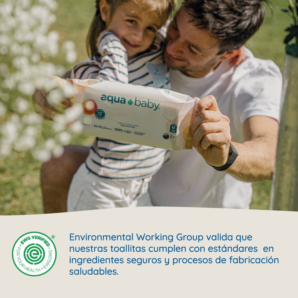Aqua Baby Flushables 18 Bolsas de 50 Toallitas Húmedas