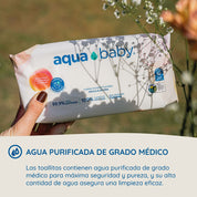 Aqua Baby Flushables 18 Bolsas de 50 Toallitas Húmedas