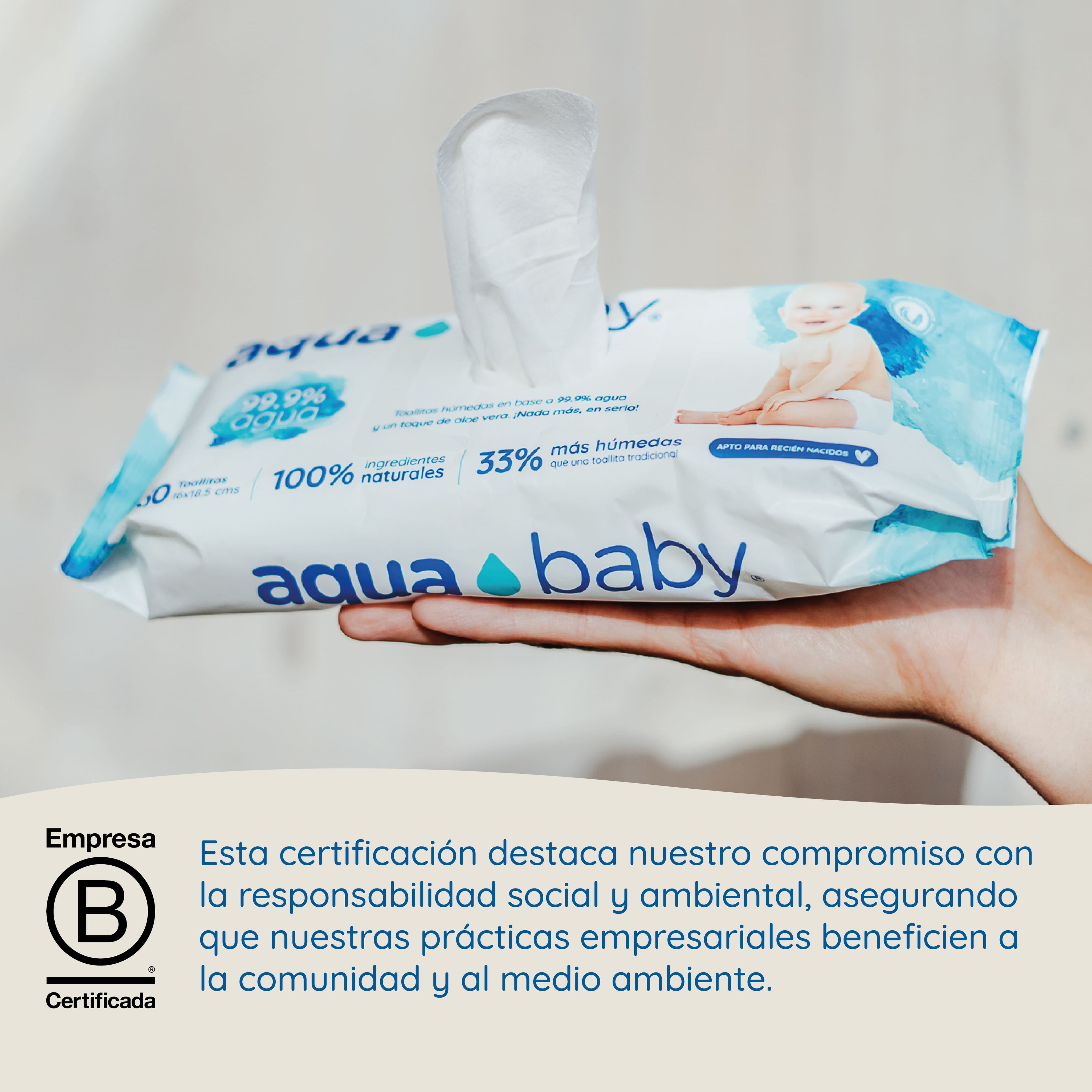 Aqua Baby 6 Bolsas de 60 Toallitas Húmedas