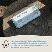 Aqua Baby 6 Bolsas de 60 Toallitas Húmedas