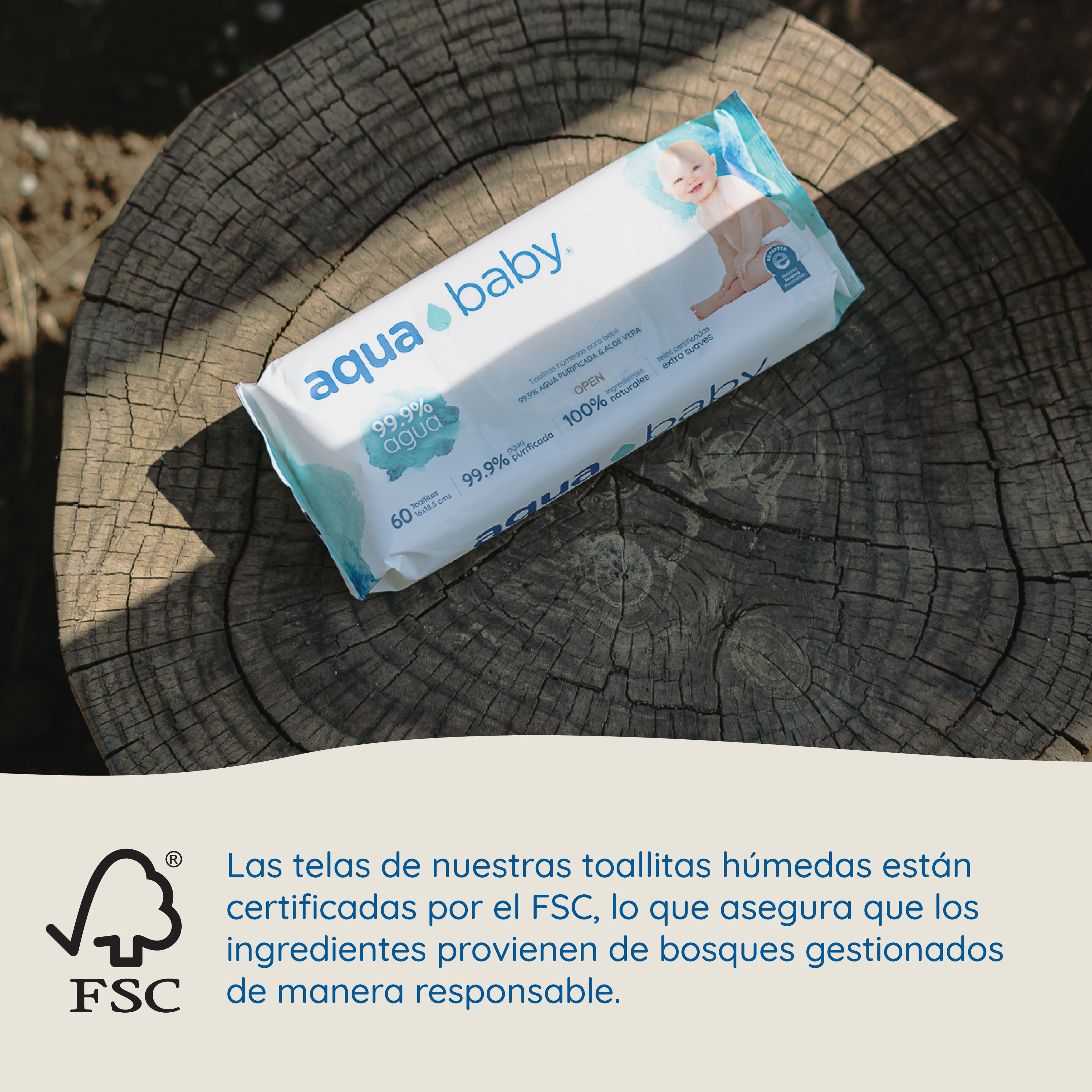 Aqua Baby 6 Bolsas de 60 Toallitas Húmedas