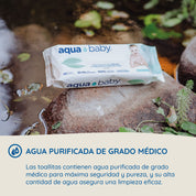 Aqua Baby Biodegradables 24 Bolsas de 60 Toallitas Húmedas