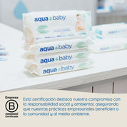 Aqua Baby Biodegradables 24 Bolsas de 60 Toallitas Húmedas