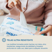 Aqua Baby 6 Bolsas de 60 Toallitas Húmedas